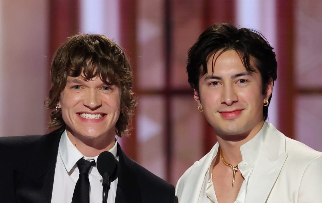 Heated Rivalry stars Connor Storrie and Hudson Williams