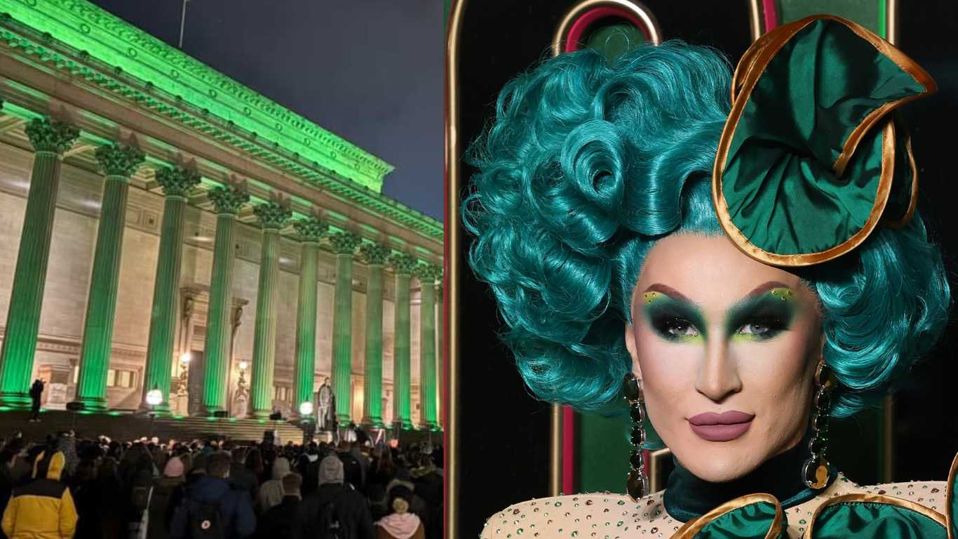 Monuments across Liverpool and the north west were lit up green in memory of The Vivienne