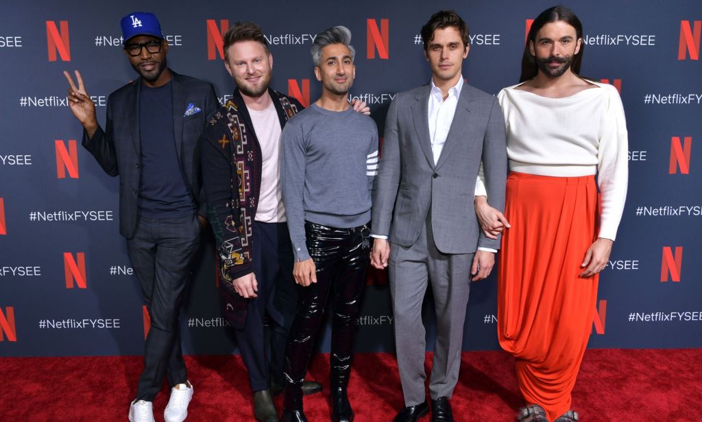 Los Fab Five, las estrellas de Queer Eye Reboot de Netflix, posan juntos para una foto