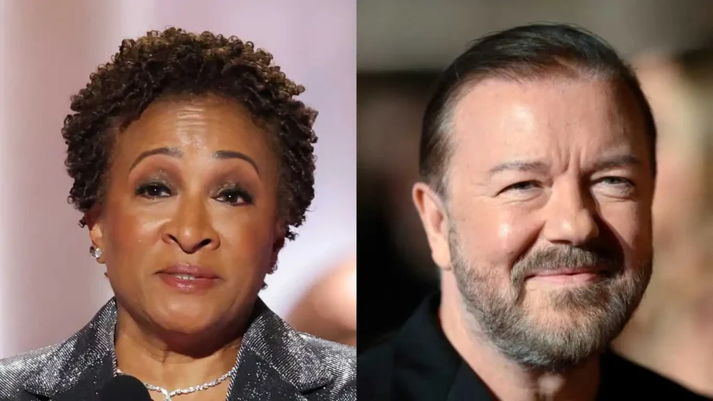 Wanda Sykes presented at the 83rd Annual Golden Globes and accepted an award on behalf of Ricky Gervais, who was not in attendance.