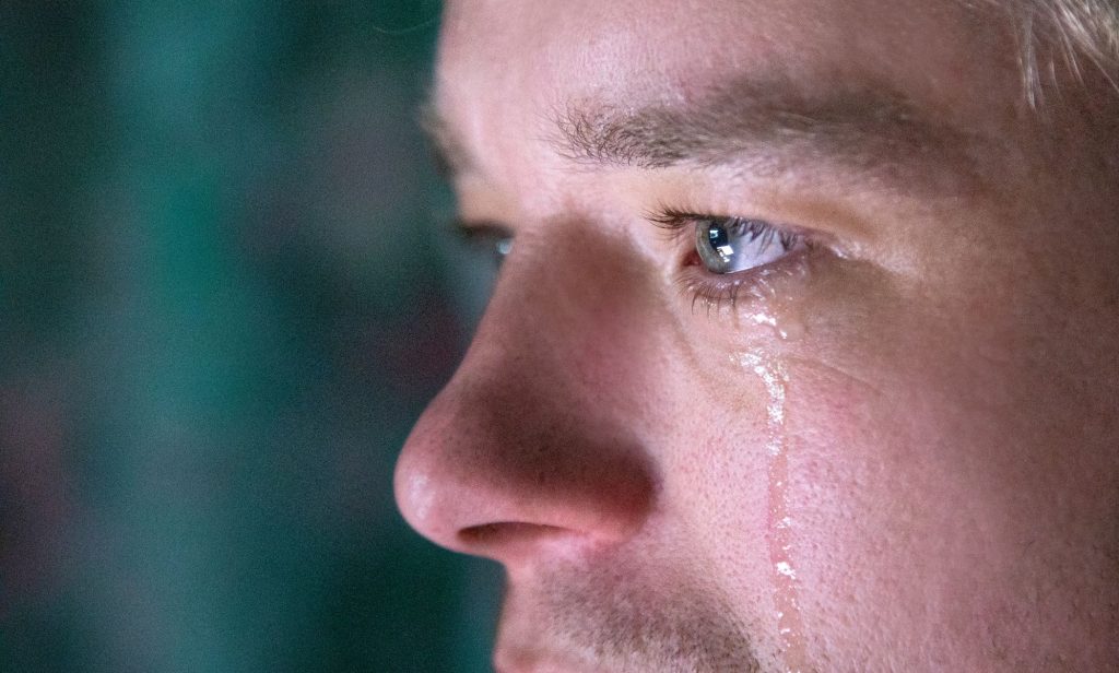 Man crying.