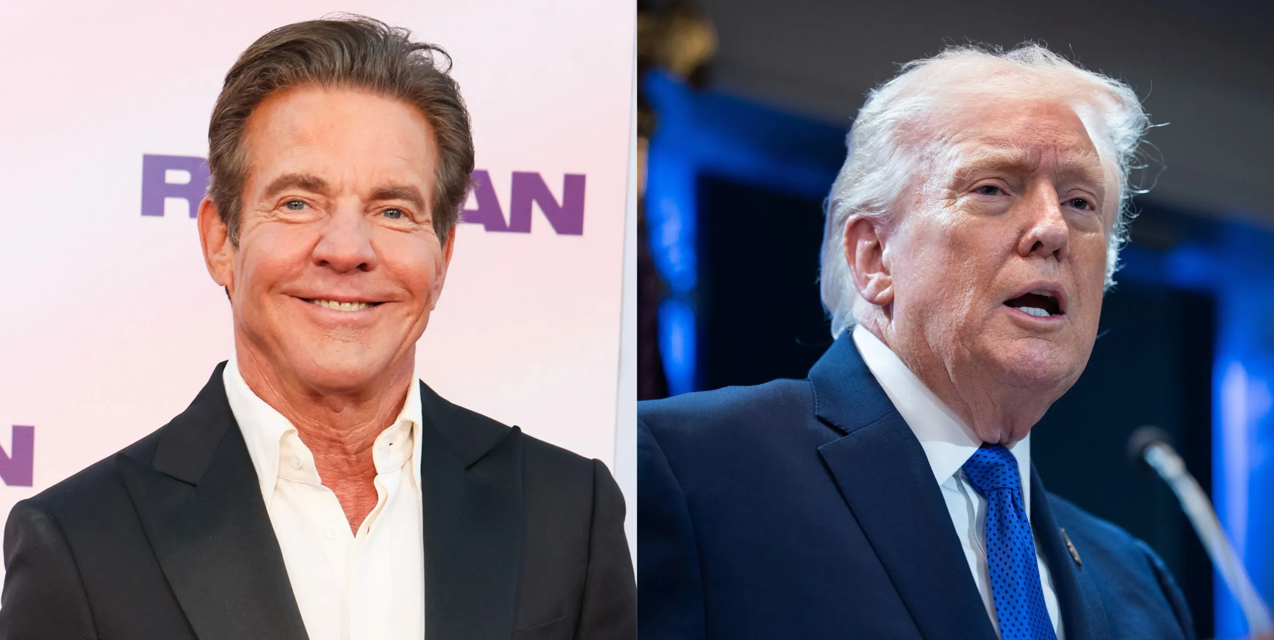 La estrella de The Substance, Dennis Quaid, admite que es "conservador" mientras habla efusivamente de Trump