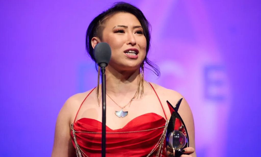 Erika Ishii at the DICE Awards.