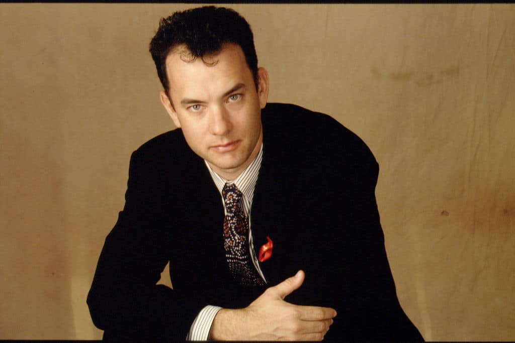 Tom Hanks en una imagen promocional de Filadelfia.