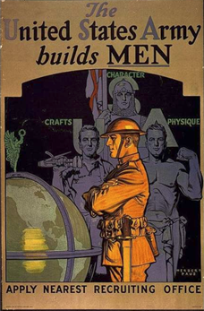 Póster Reclutamiento militar de la Primera Guerra Mundial