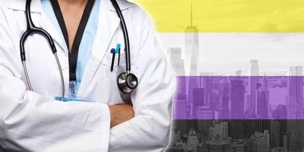 A nonbinary doctor is suing a hospital group in New York City