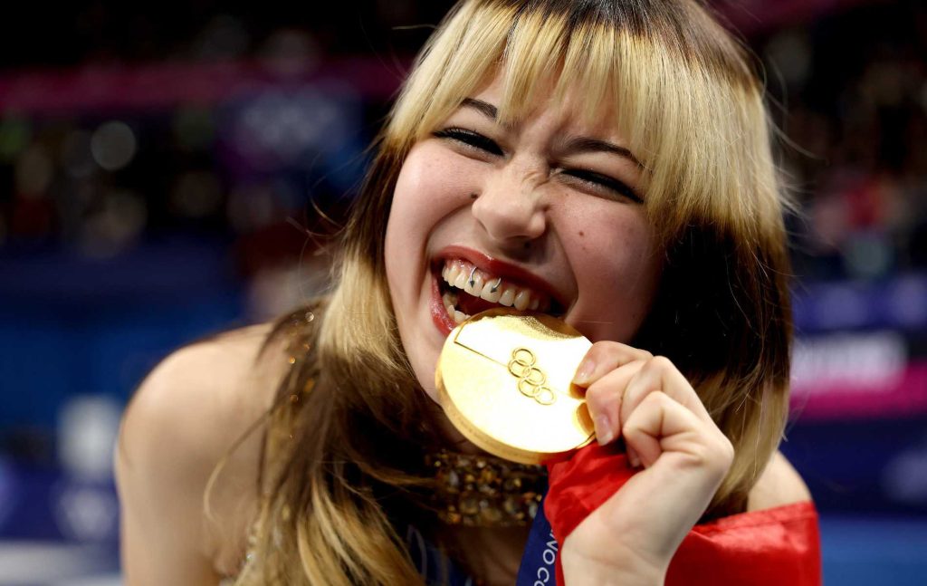 Gold medalist Alysa Liu of Team United States.