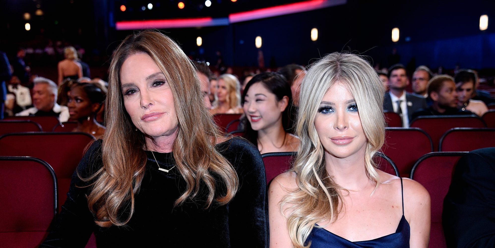 TV personality Caitlyn Jenner (L) and Sophia Hutchins