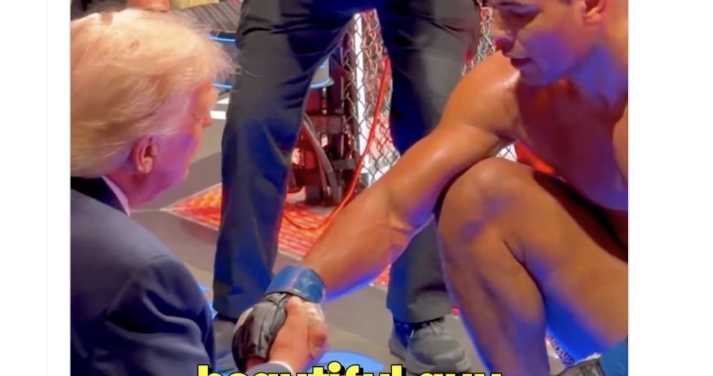 Trump adula al peleador “guapo” de UFC mientras las conversaciones con Irán se desmoronan