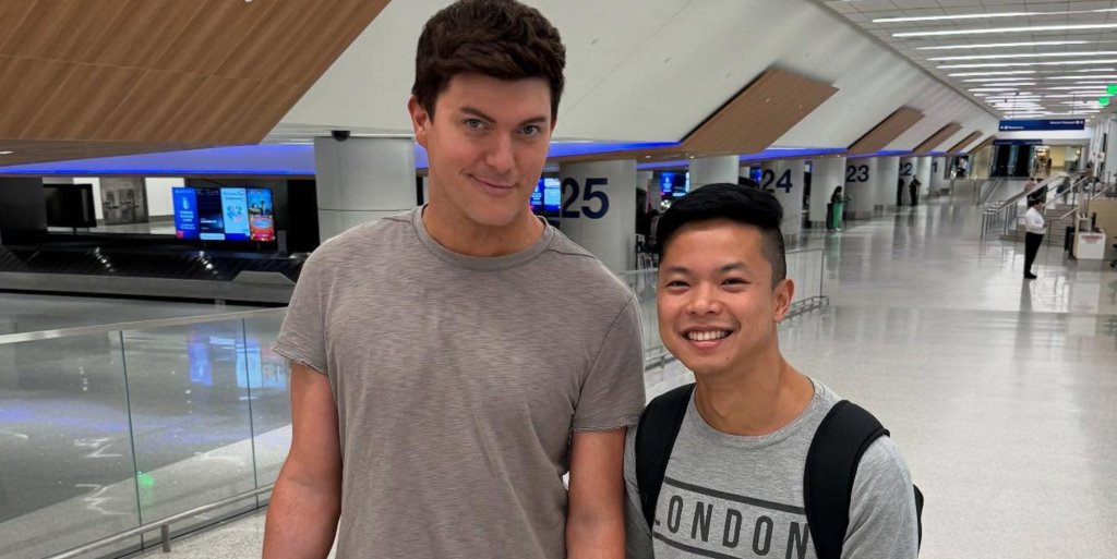 Zack Wickham y su novio Benji Quach 