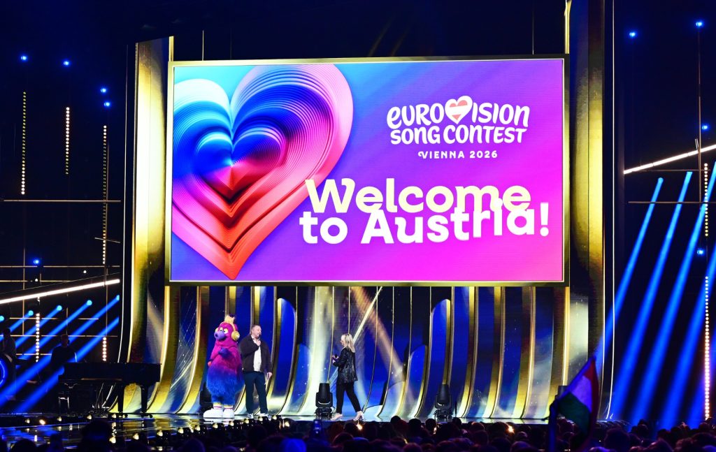 A general view during the first semi-final of the Eurovision Song Contest.