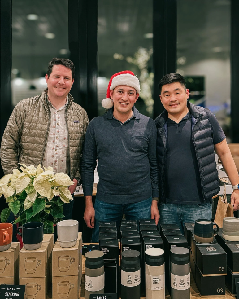 Tres cofundadores de Blue Hummingbird Coffee