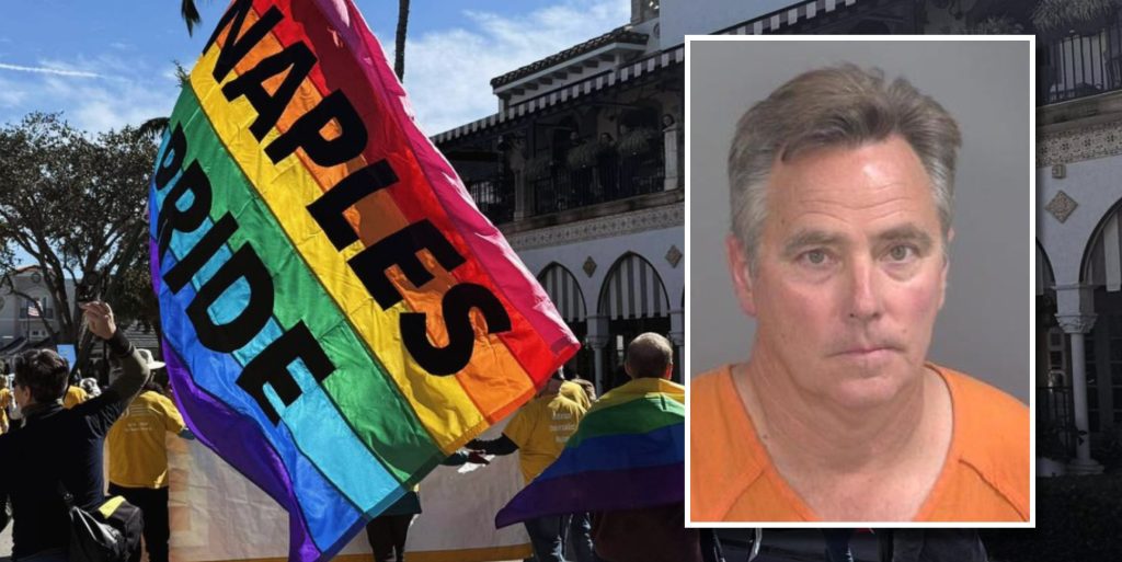Andrew Sheets was arrested after filming at Naples Pridefest