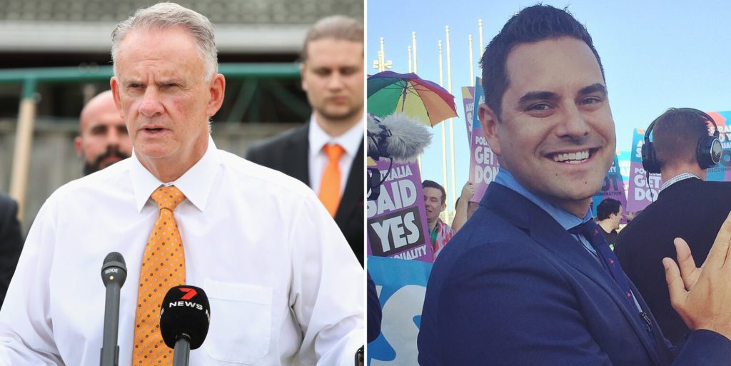 Mark Latham (right) and Alex Greenwich (right)