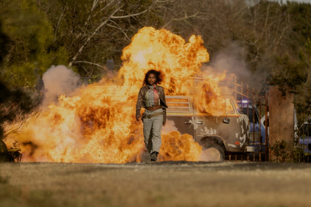 Bancos exteriores. Carlacia Grant como Cleo en el episodio 508 de Outer Banks. Cr. Jackson Lee Davis/Netflix © 2026