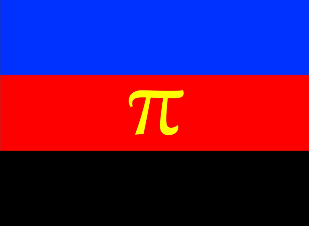 Los colores de la bandera poliamorosa: azul, rojo y negro.