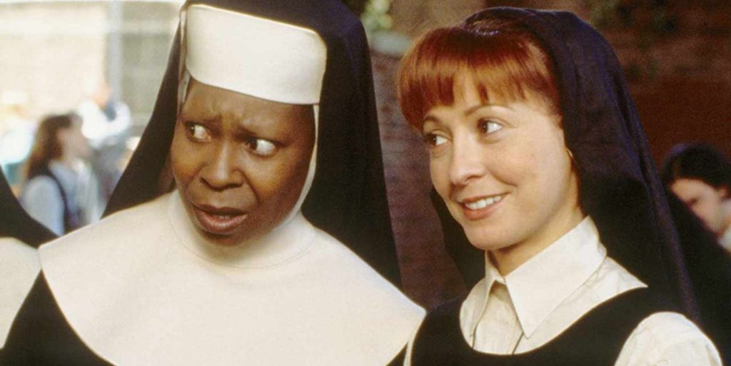 Whoopi Goldberg and Wandy Makkena in Sister Act