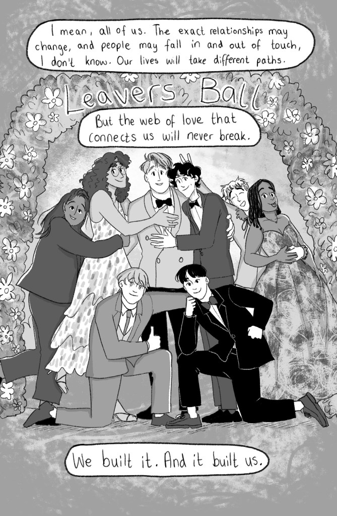Ilustración de Heartstopper Volumen 6 Leavers Ball