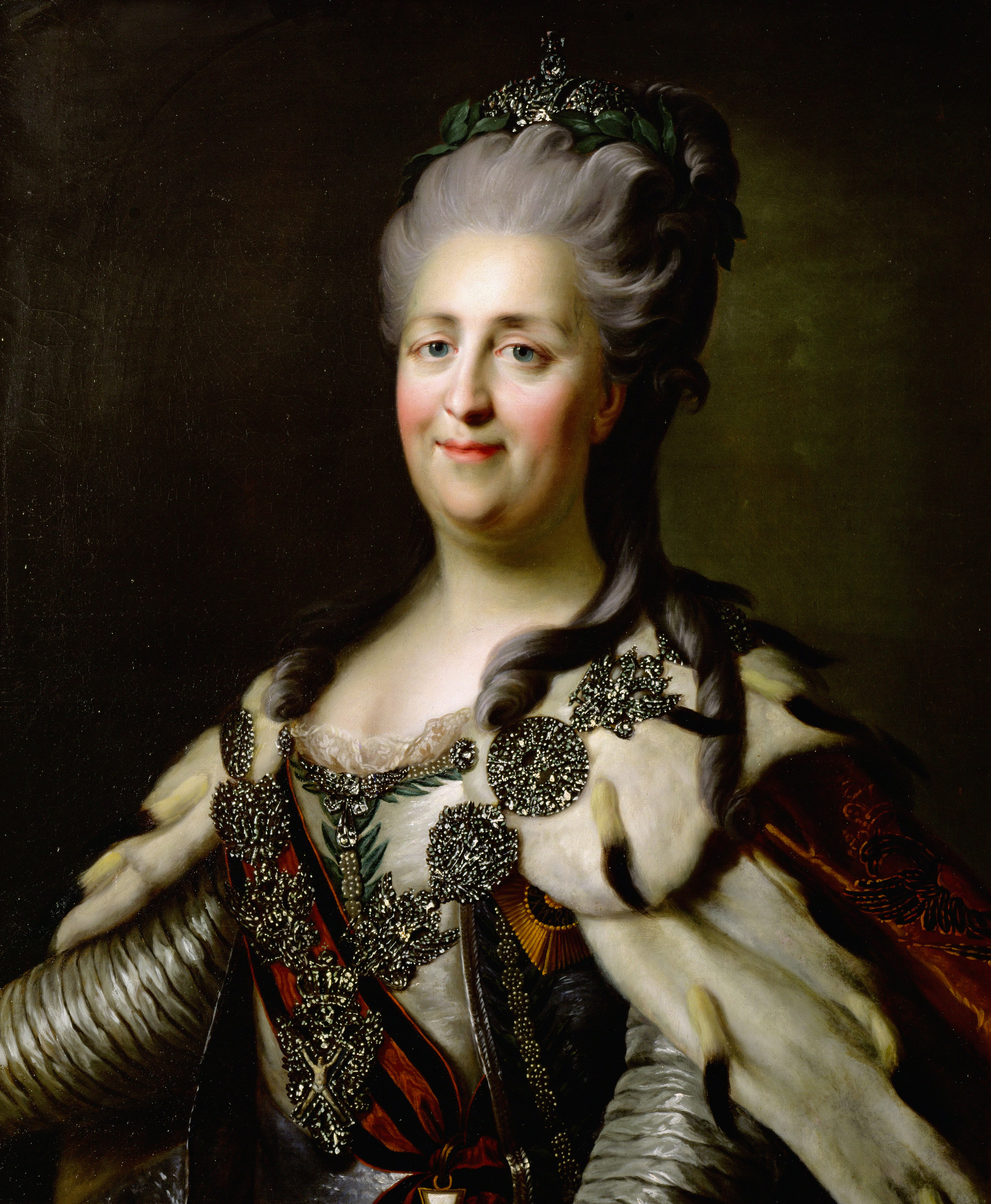 Un retrato de la emperatriz Catalina II de Rusia.