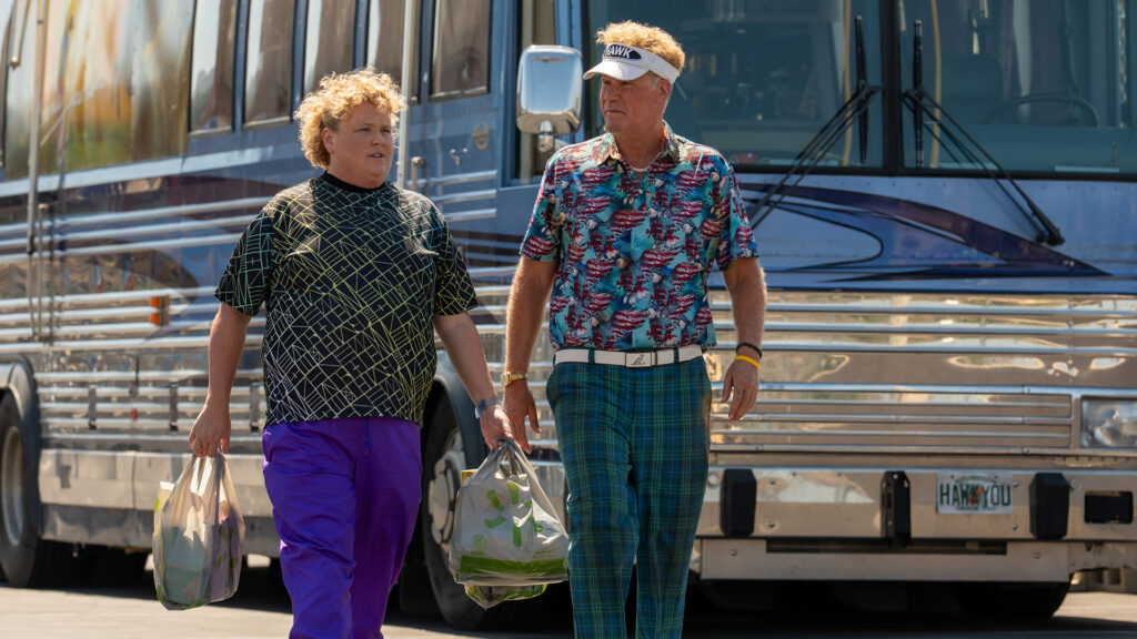The Hawk - Temporada 1. (De izquierda a derecha) Fortune Feimster como Sam, Will Ferrell como Lonnie en el episodio 101 de The Hawk. Cr. Colleen E. Hayes/Netflix © 2026