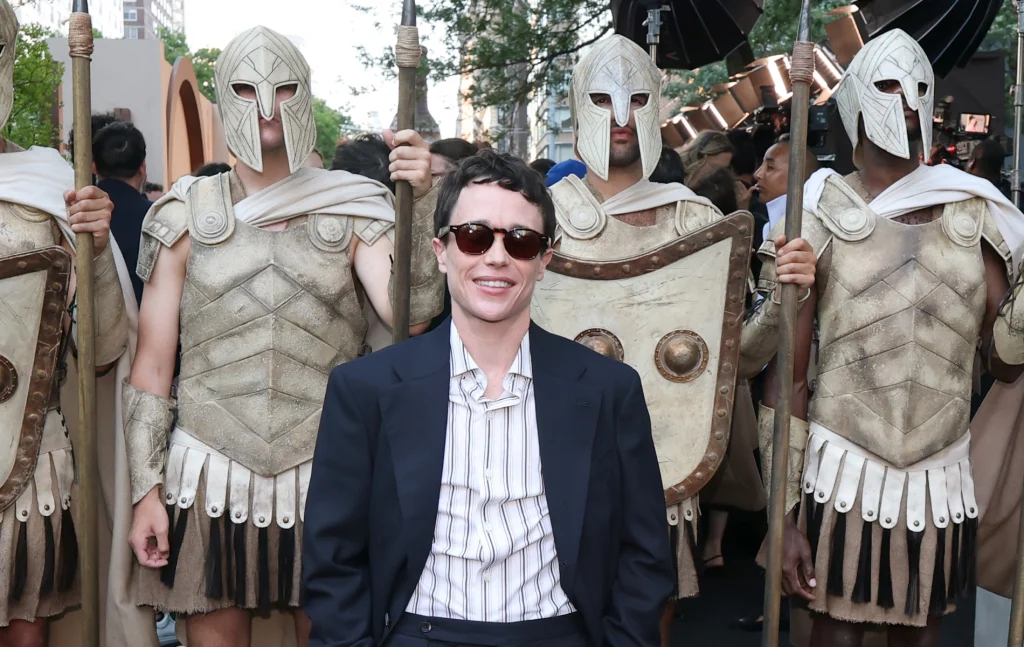 Elliot Page attends the premiere of